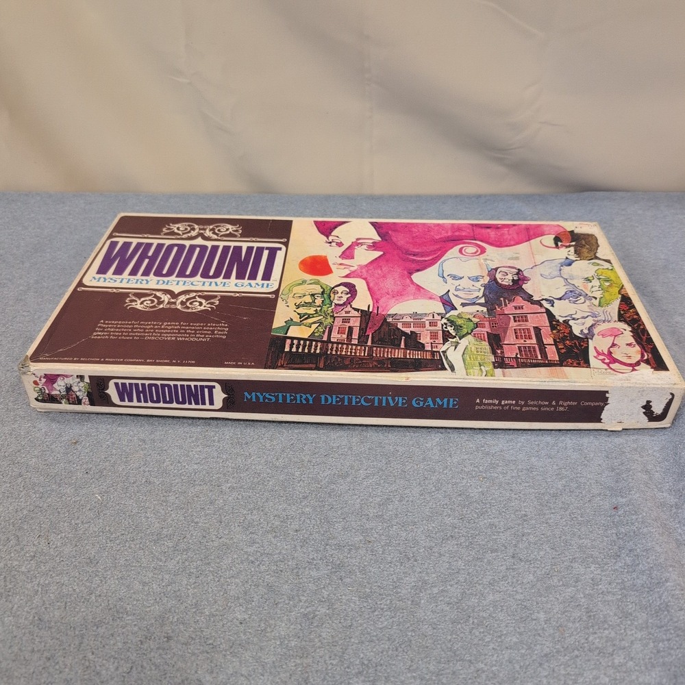 Whodunit Mystery Detective Board Game Selchow & Righter Vintage 1972 1970s - Picture 6 of 6